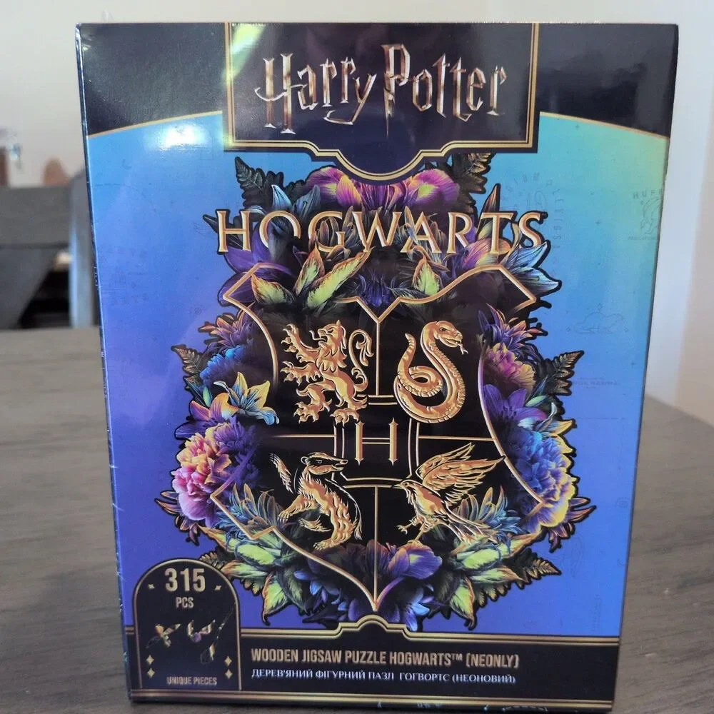 Woods Story Harry Potter Hogwarts Wooden Puzzle Neonly Crest 315pc XXL - Ukraine